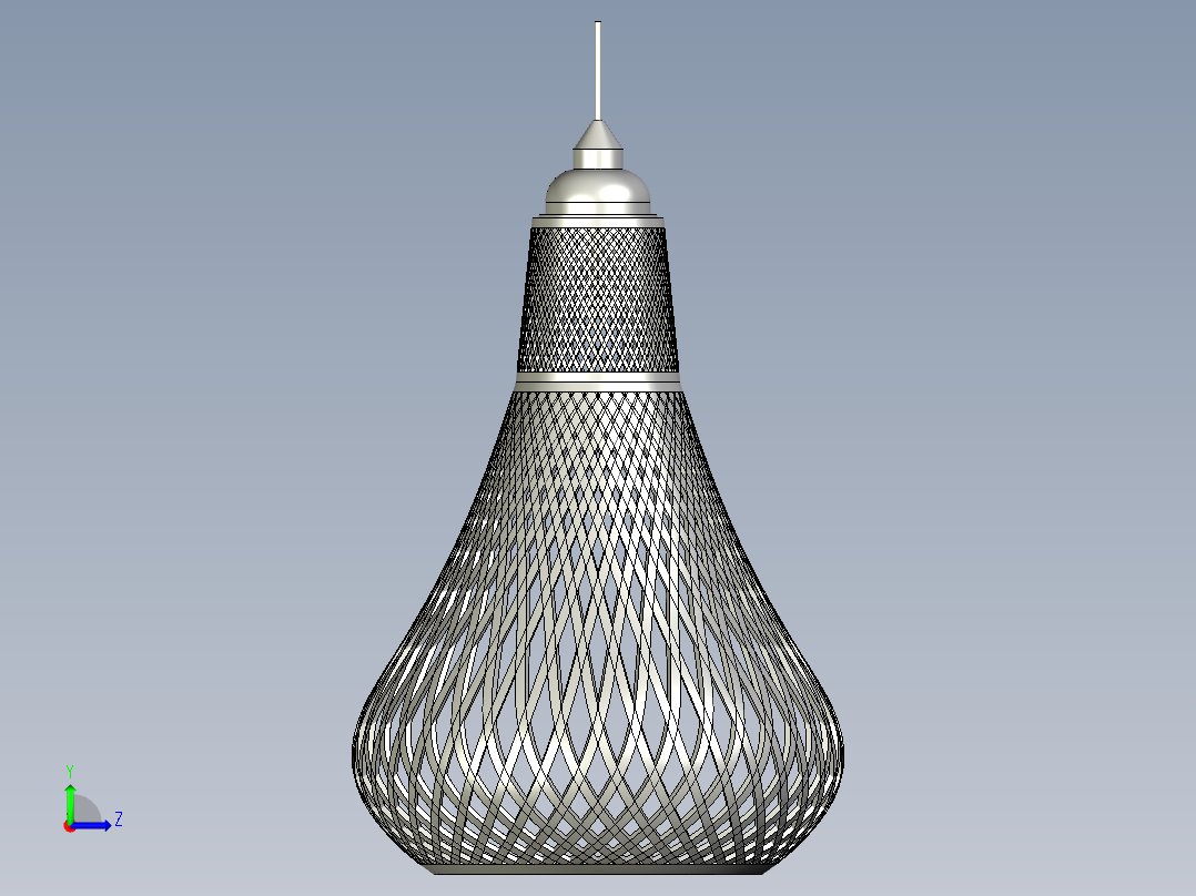 3D打印灯左视图