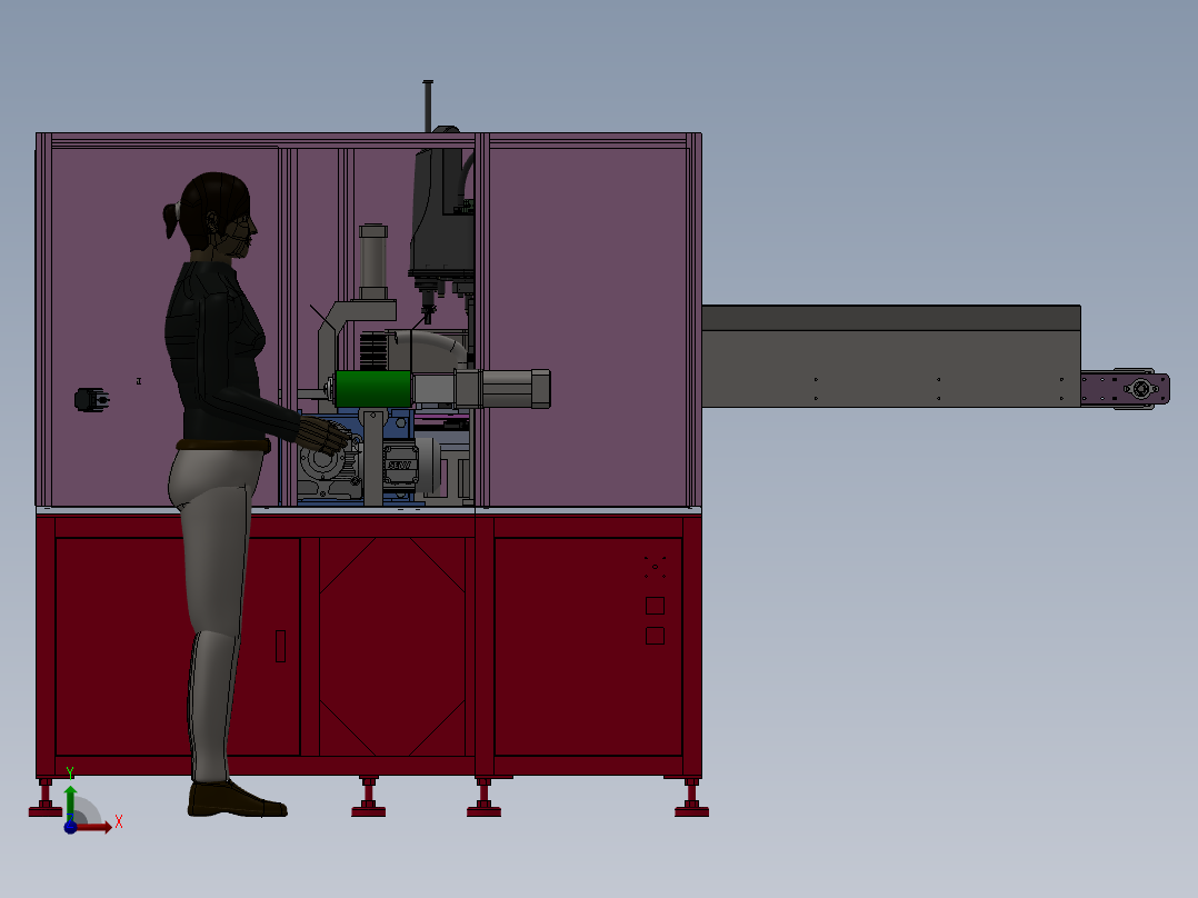 乒乓球拍打磨机sw14可编辑前视图