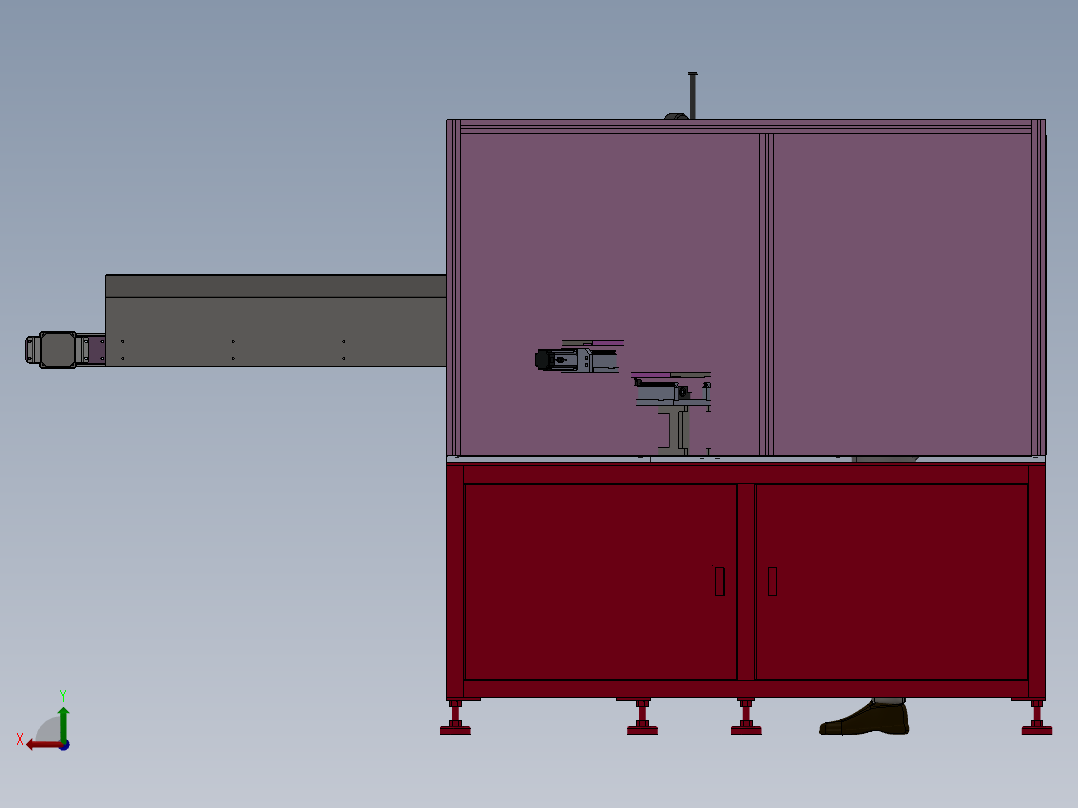 乒乓球拍打磨机sw14可编辑后视图