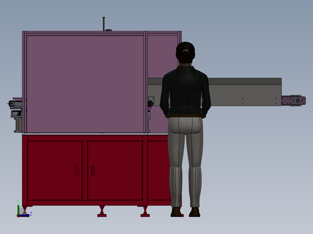 乒乓球拍打磨机sw14可编辑左视图