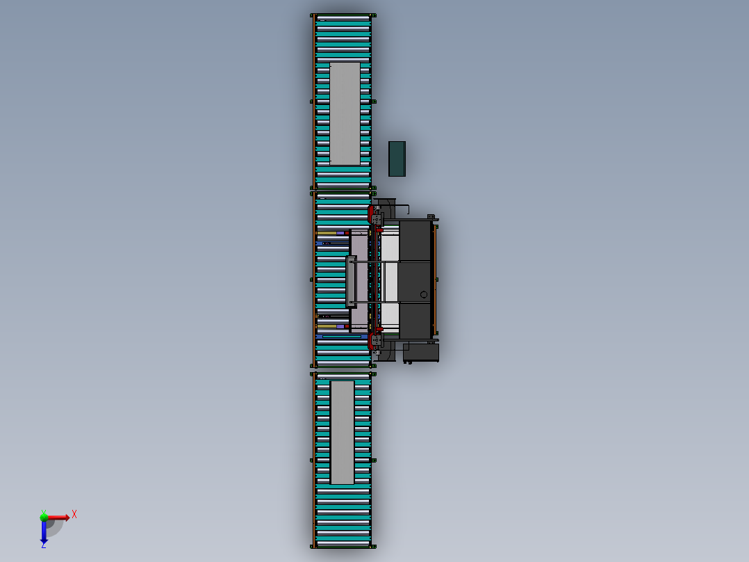钣金前后档定位随动折弯系统sw19可编辑俯视图