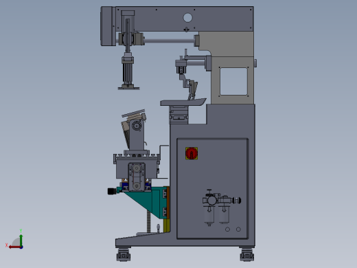 移印设备五头移印机（sw20可编辑+工程图+bom）后视缩略图