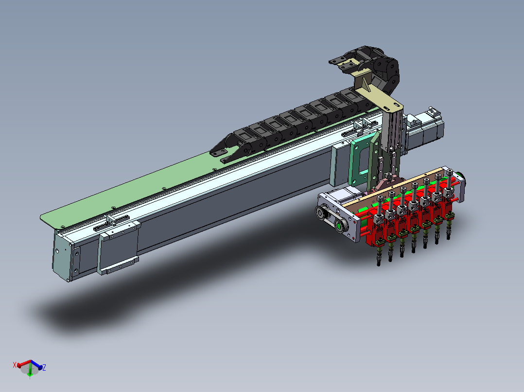 凸轮变距7爪吸盘两轴机械手