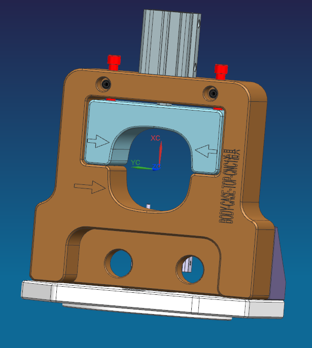 小型加湿器金属外壳铣端面CNC治具模型