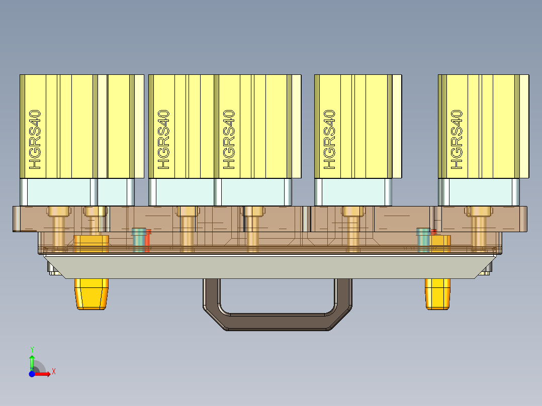 UM5401-C-笔记本CNC工装夹具三维模型CNC1铣外形+内腔避位-201215前视图