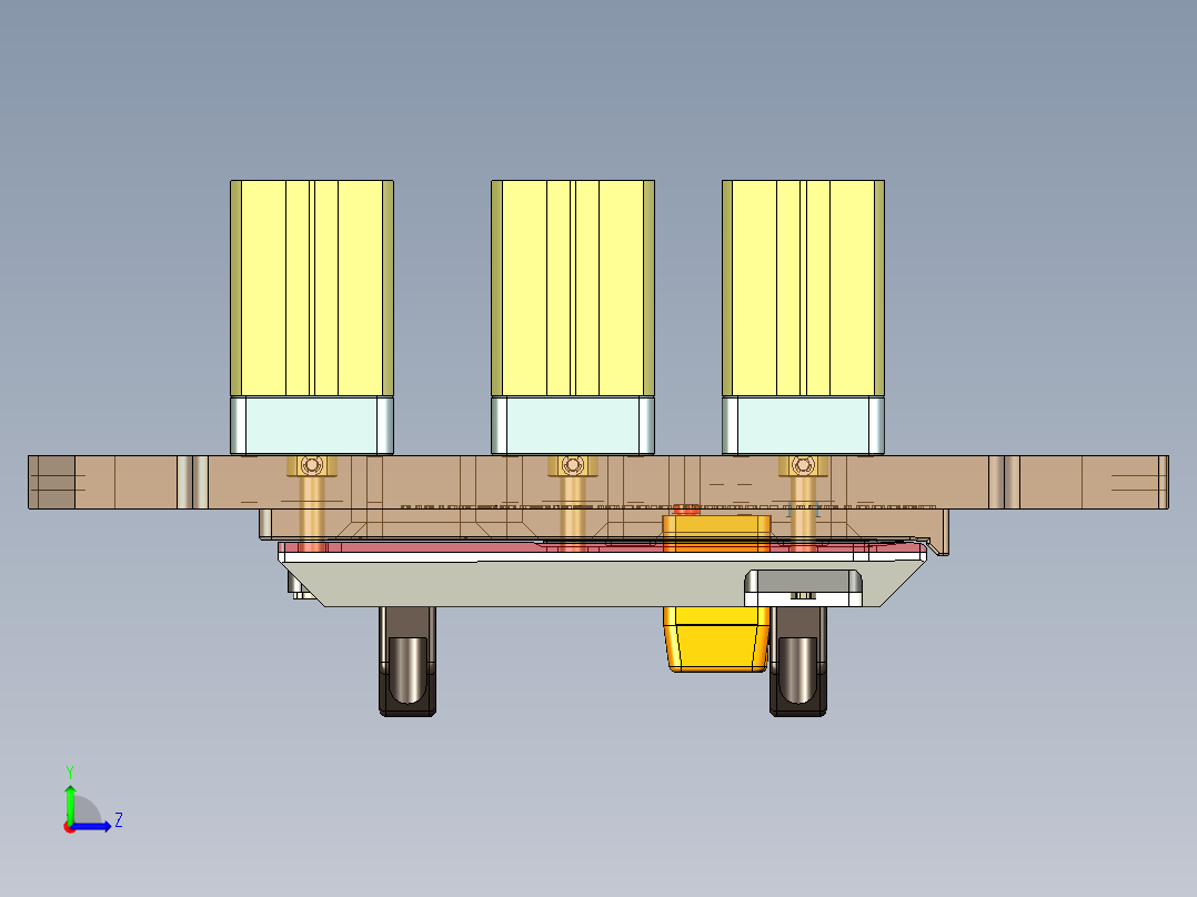 UM5401-C-笔记本CNC工装夹具三维模型CNC1铣外形+内腔避位-201215左视图