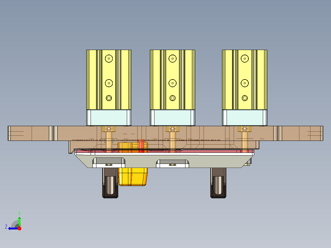 UM5401-C-笔记本CNC工装夹具三维模型CNC1铣外形+内腔避位-201215右视图