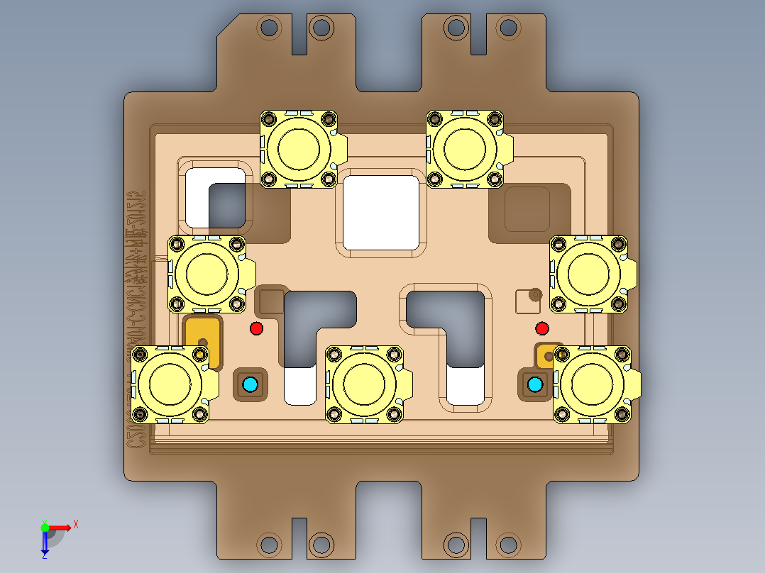 UM5401-C-笔记本CNC工装夹具三维模型CNC1铣外形+内腔避位-201215俯视图