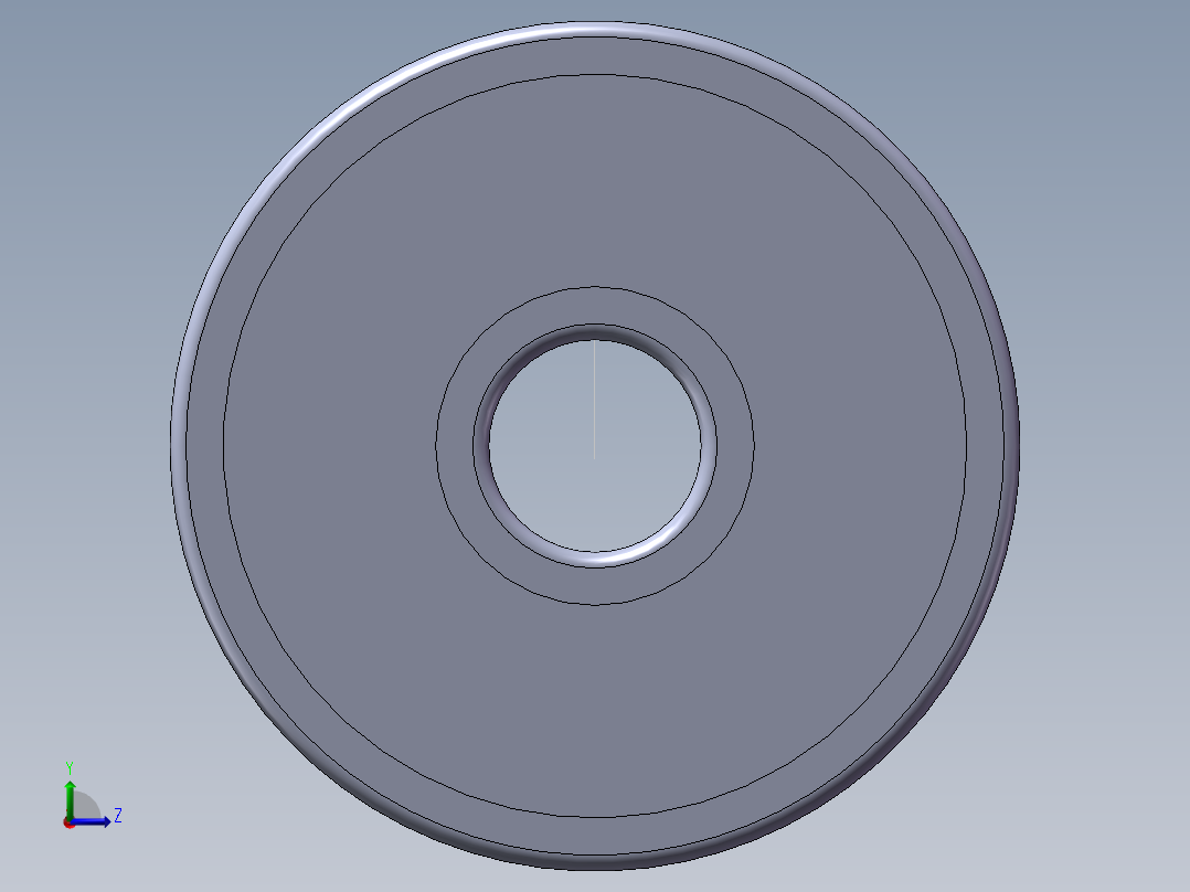 深沟球轴承634-2Z左视图
