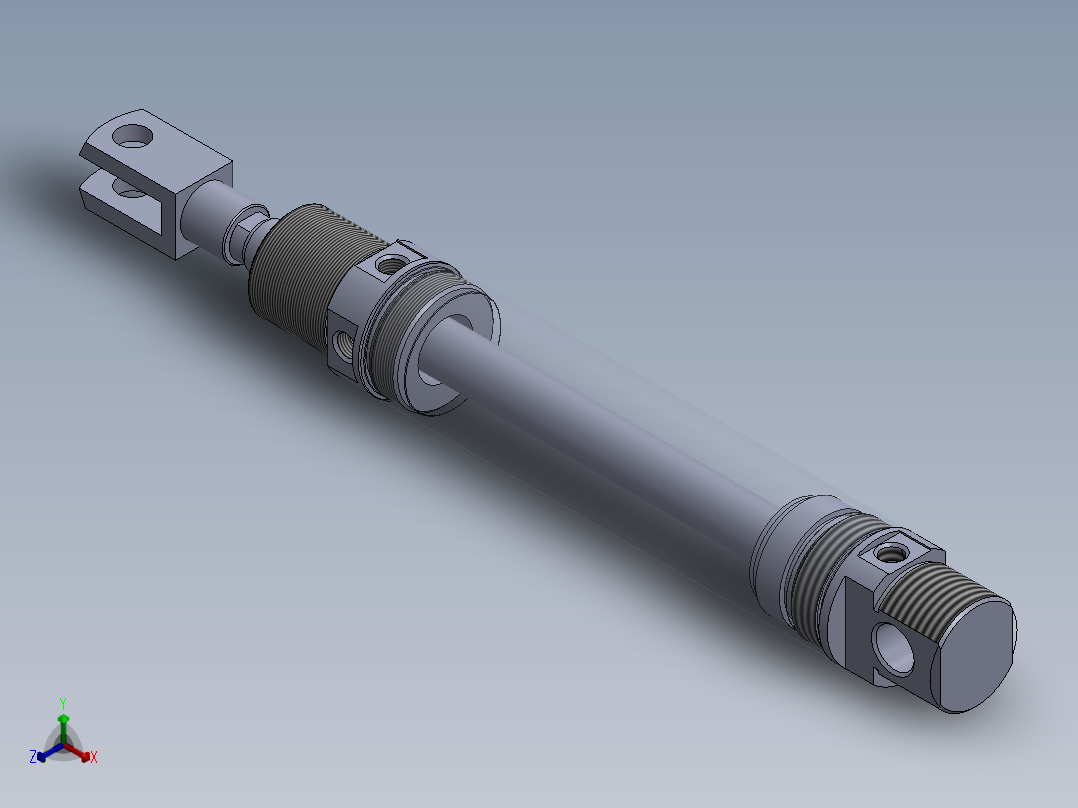 螺纹式气缸（圆形后安装）40x18x145 mm