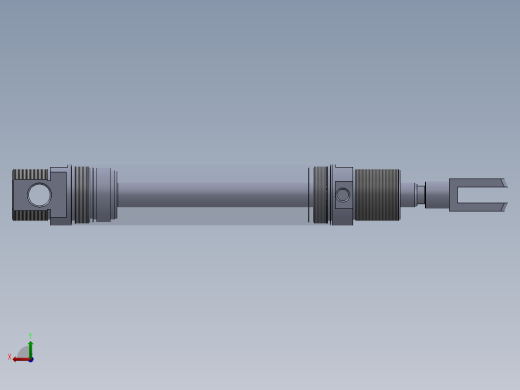 螺纹式气缸（圆形后安装）40x18x145 mm后视缩略图