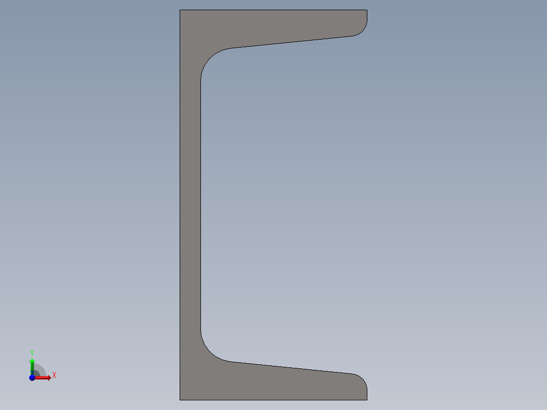 GB╱T 706-2008[槽钢3000]前视图