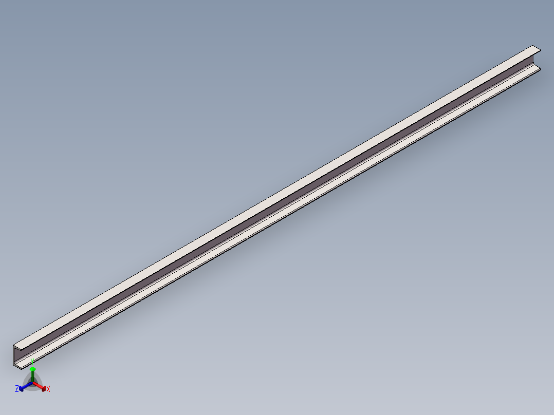 GB╱T 706-2008[槽钢3000]正等轴测图