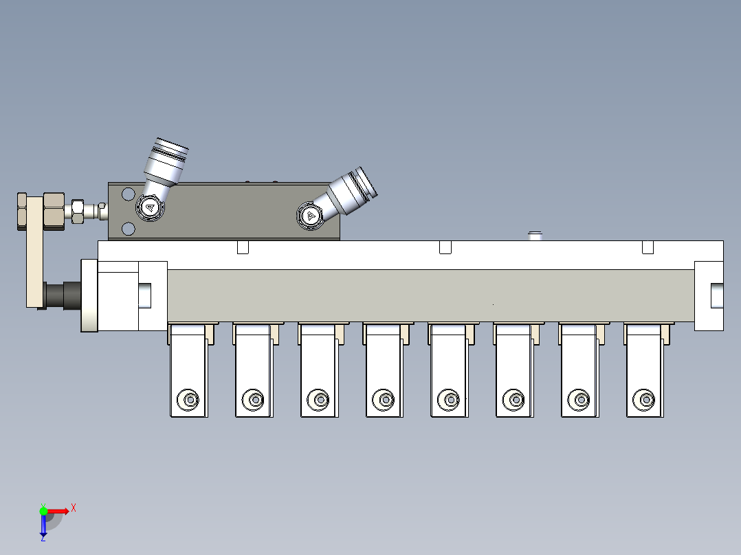 变距取料8工位（台阶型）俯视图
