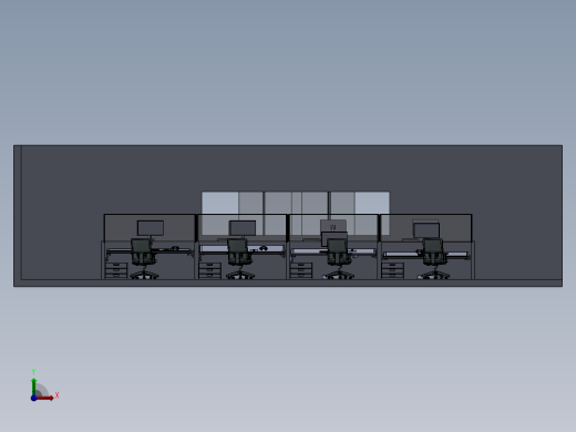 电脑桌(30)前视缩略图