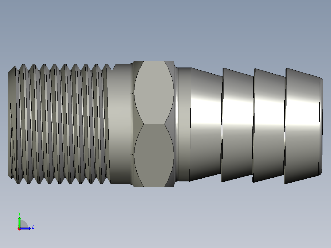 B2005121-软管接头宝塔接头左视图