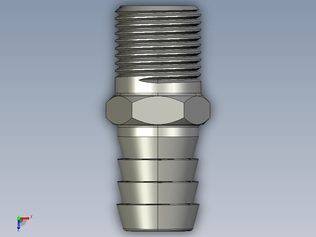 B2005121-软管接头宝塔接头俯视图