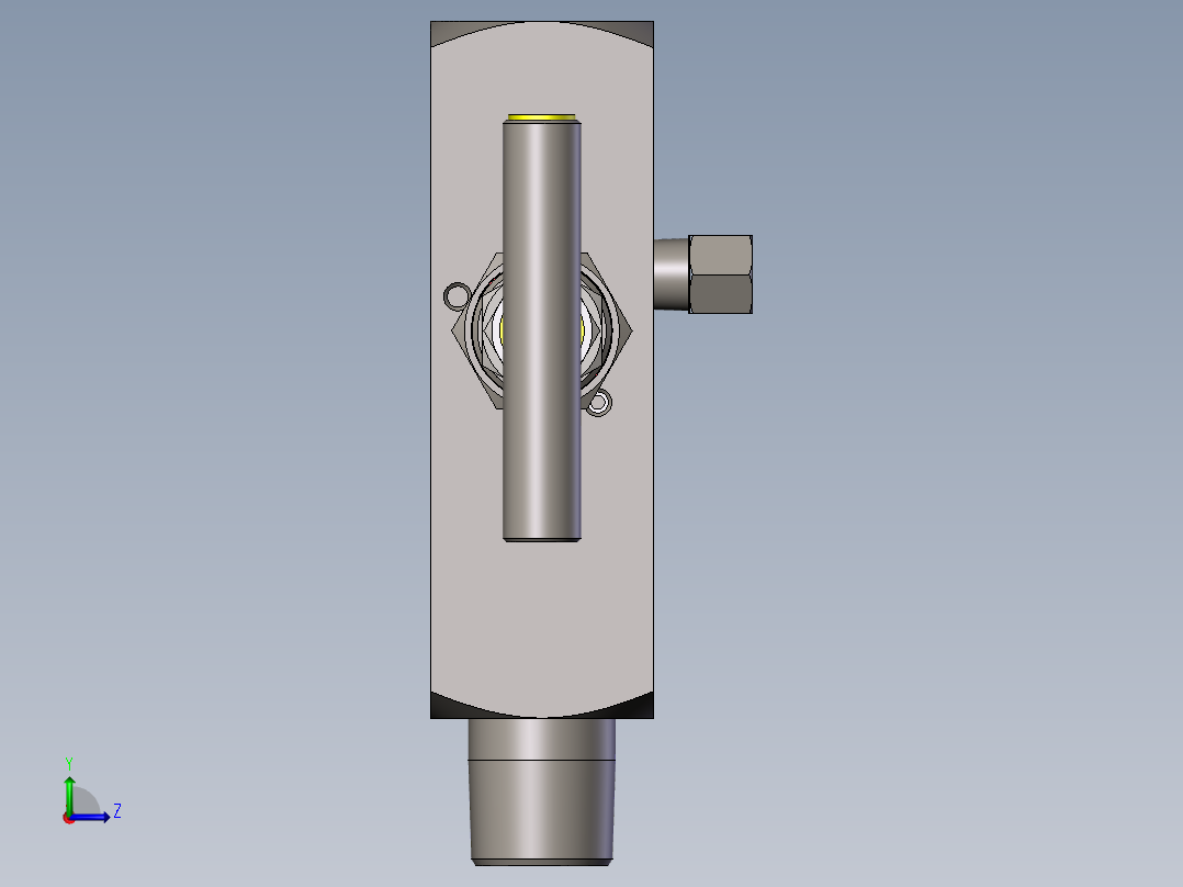 L2型-截止阀和放气阀模型左视图