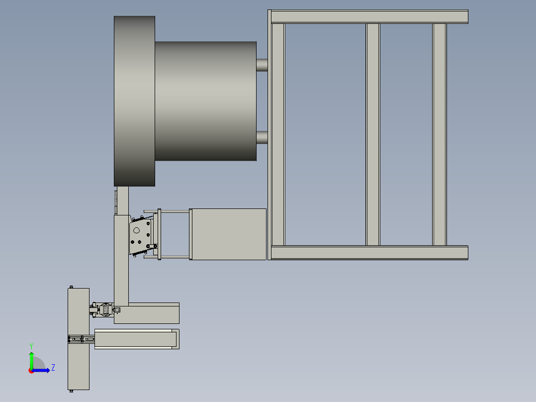 回弹弹簧上料总成左视图