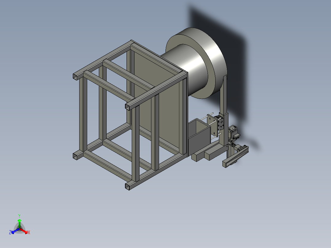 回弹弹簧上料总成正等轴测图