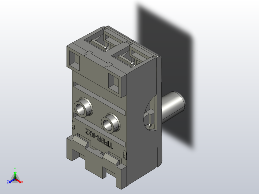 怡合达保险座保险管ZKD30-2正等轴测缩略图