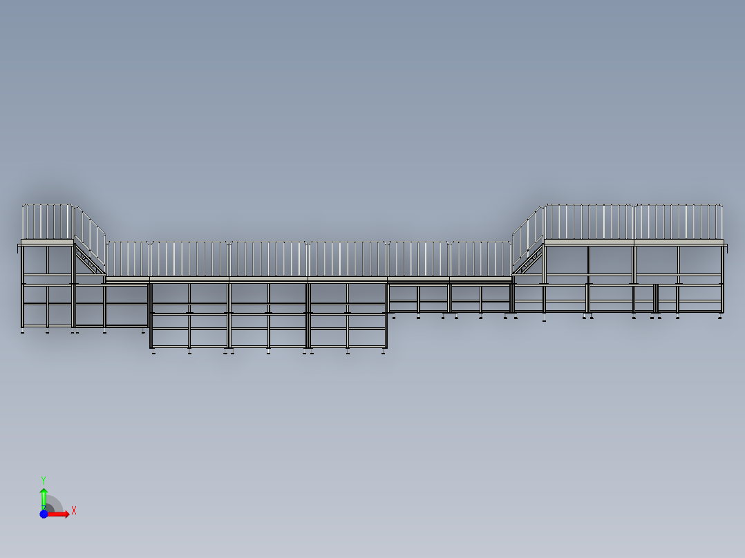 外走廊总装配前视图