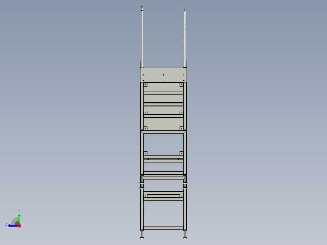 外走廊总装配右视图