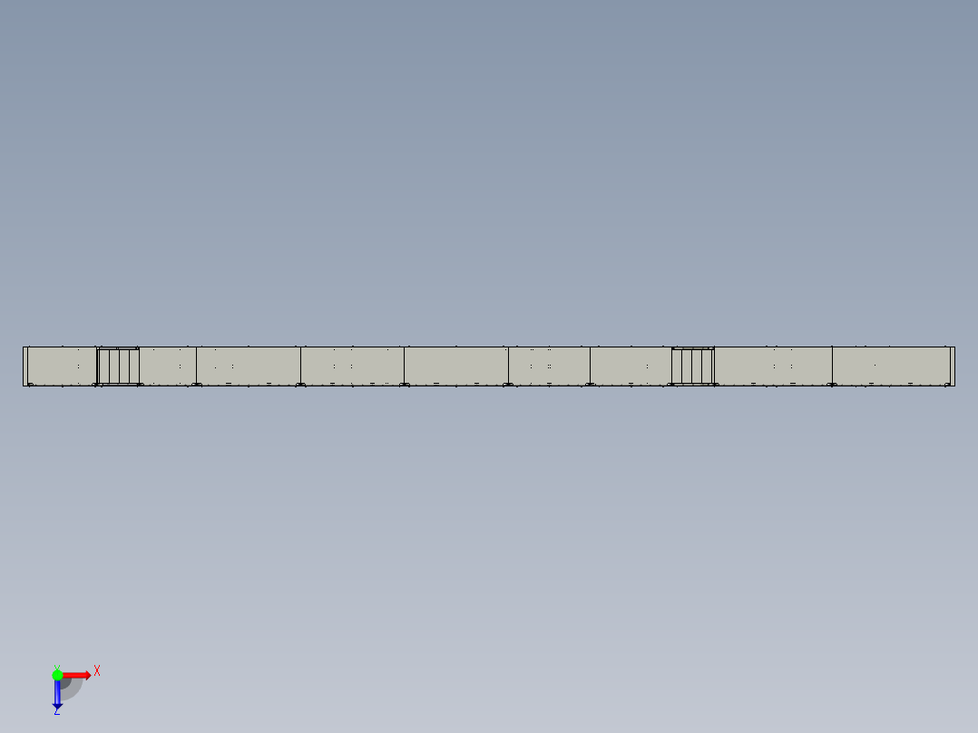 外走廊总装配俯视图