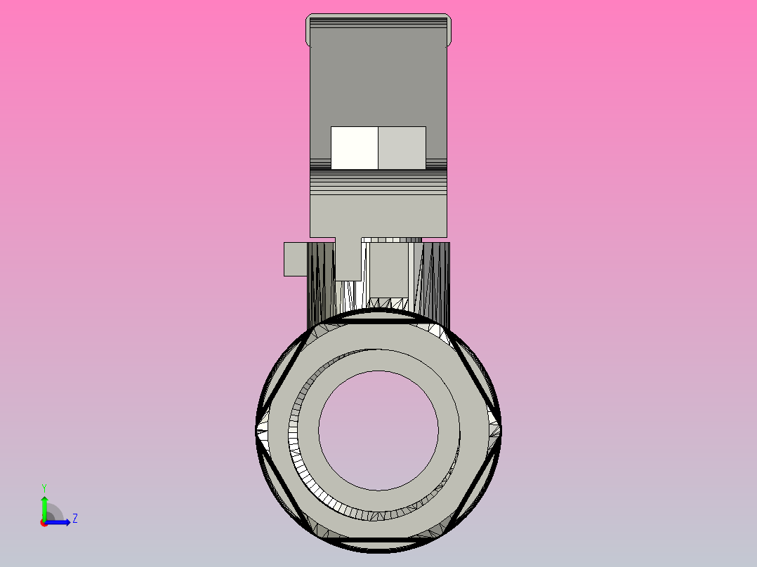 0.5英寸 阀门左视图