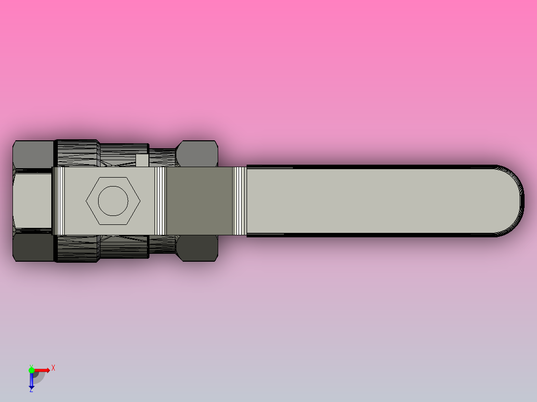 0.5英寸 阀门俯视图