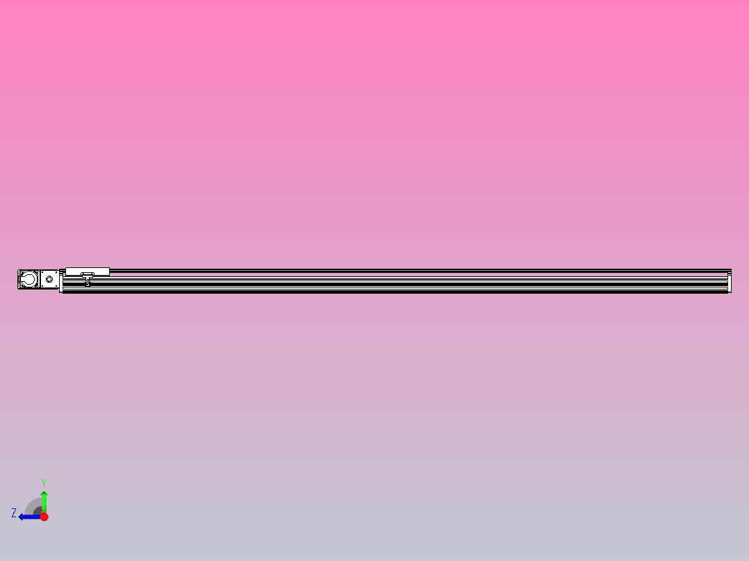 皮带直线轴半封闭可选导轨TPA-HNB-202D-140-L2750-ML-C-P75-N3右视图