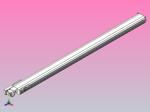 皮带直线轴半封闭可选导轨TPA-HNB-202D-140-L2750-ML-C-P75-N3正等轴测缩略图