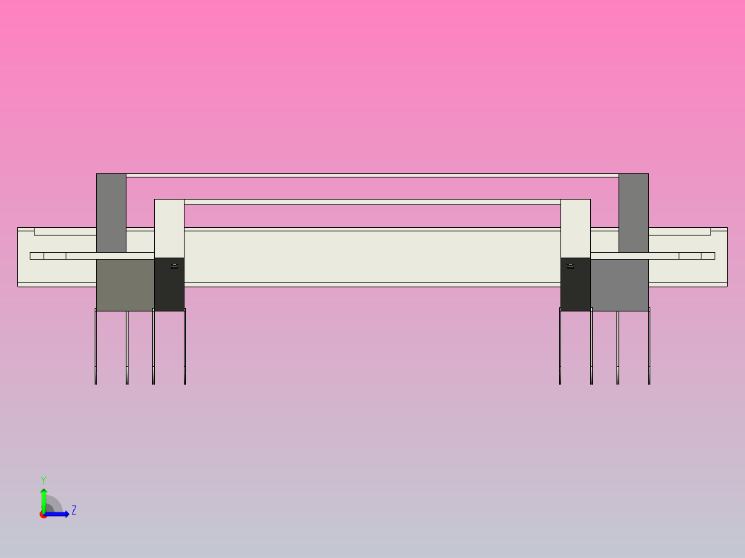 吉普CJ8框架模型左视图