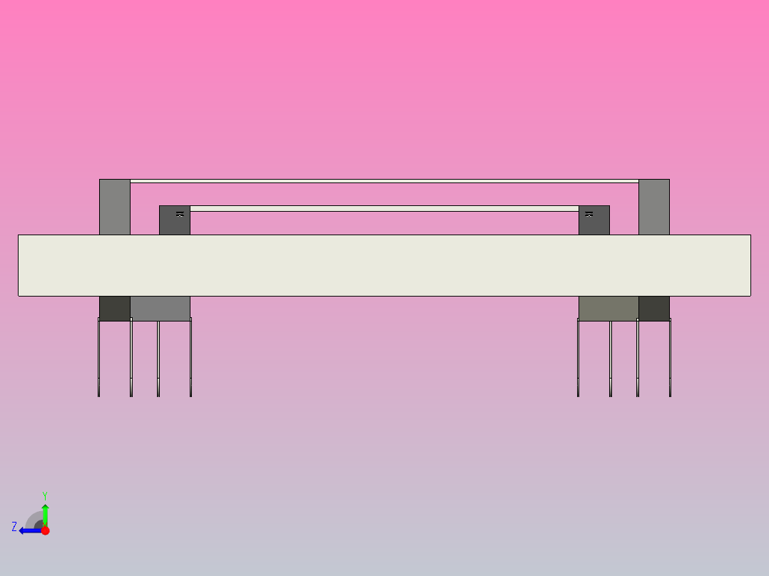 吉普CJ8框架模型右视图