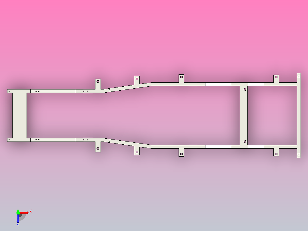 吉普CJ8框架模型俯视图