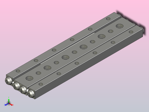 带交叉滚轮d2mm和90mm行程的线性导轨JVW 2-90