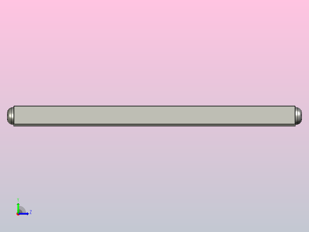 带交叉滚轮d2mm和90mm行程的线性导轨JVW 2-90左视图
