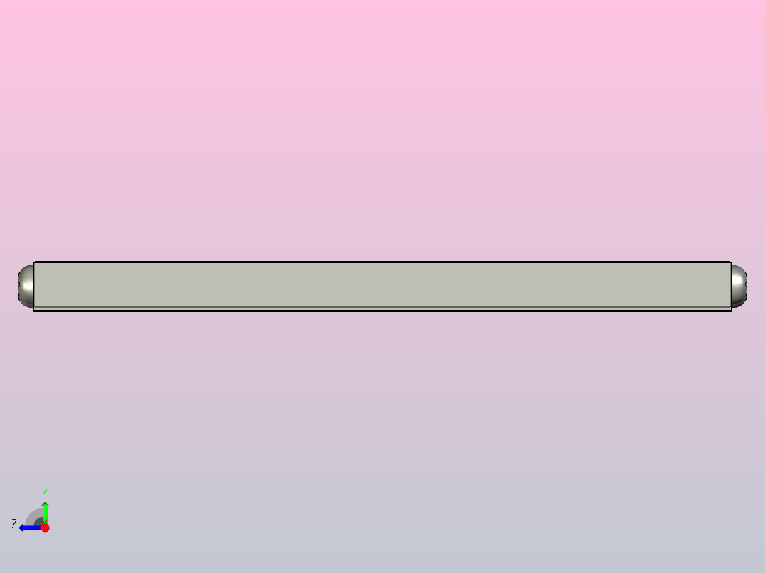 带交叉滚轮d2mm和90mm行程的线性导轨JVW 2-90右视图
