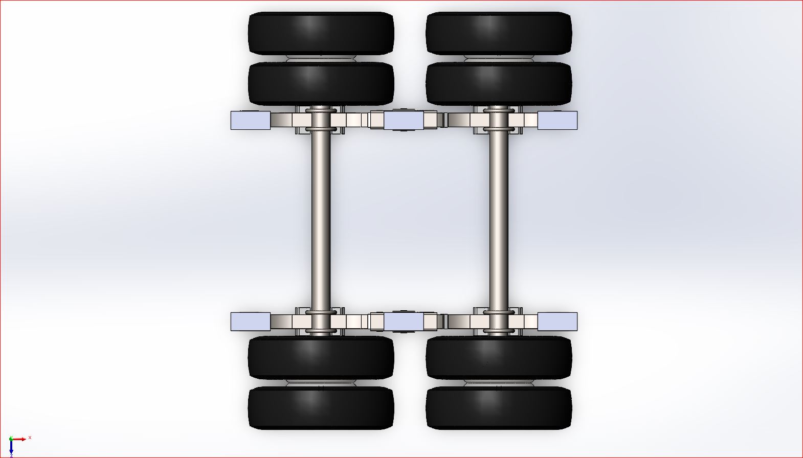 重载串联车轴3D数模图纸 STEP格式