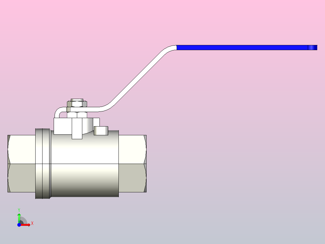 Q11F-二片式[3／4]球阀前视图