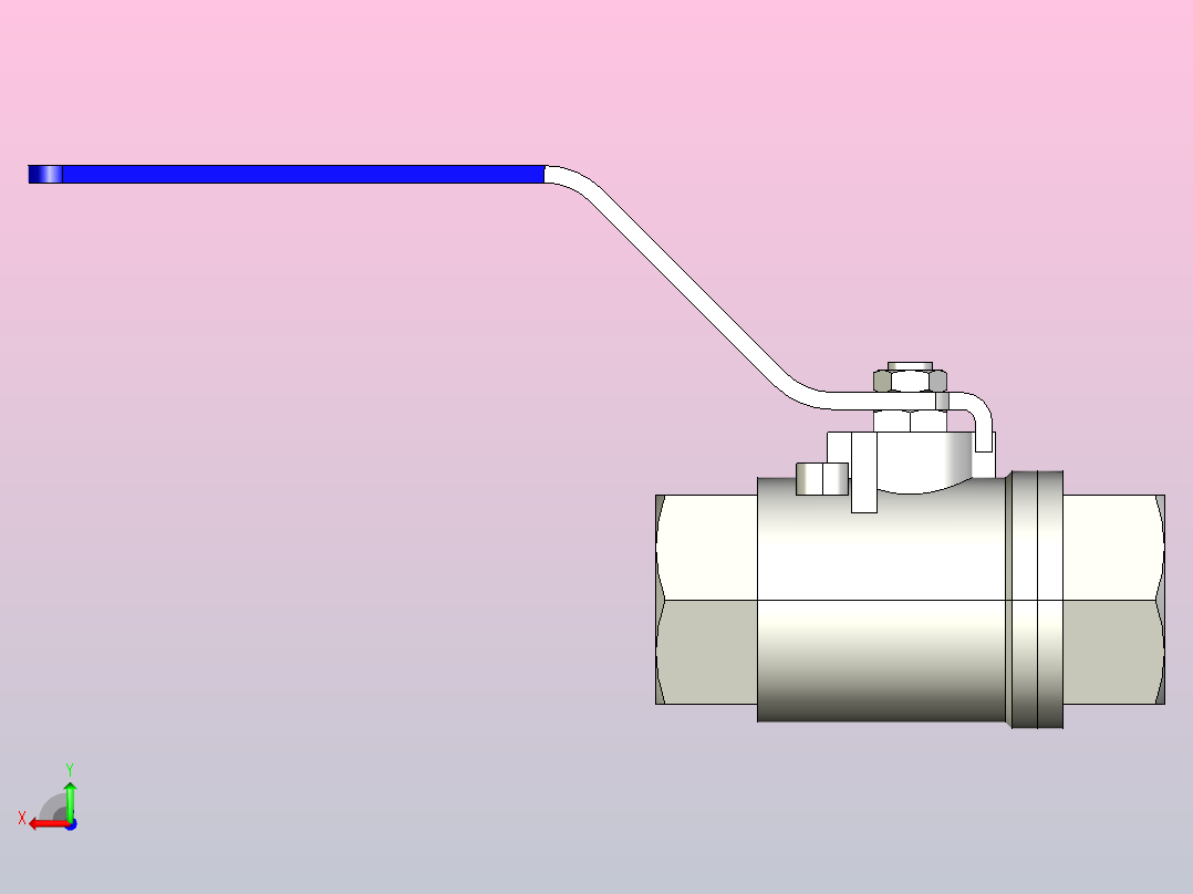 Q11F-二片式[3／4]球阀后视图