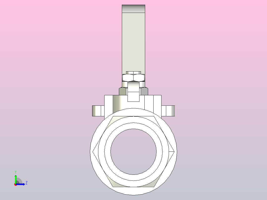Q11F-二片式[3／4]球阀左视图