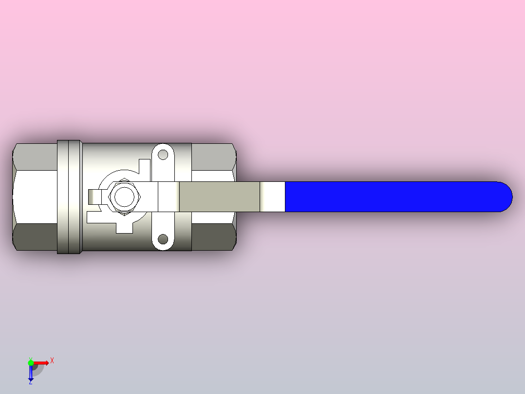 Q11F-二片式[3／4]球阀俯视图