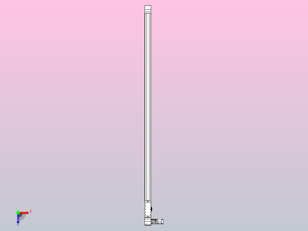 带式直线轴半闭式TPA-ONB-80-170-L2350-DR-J60-N3俯视图