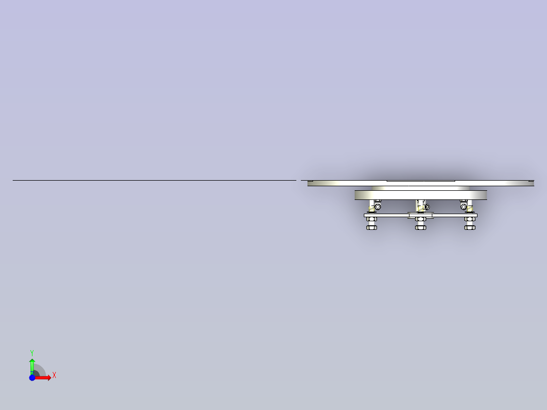一款吸附旋转滑台3D模型前视图