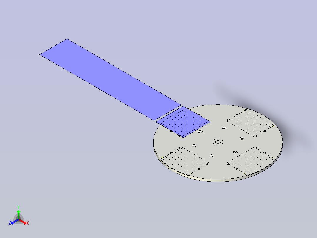 一款吸附旋转滑台3D模型正等轴测图