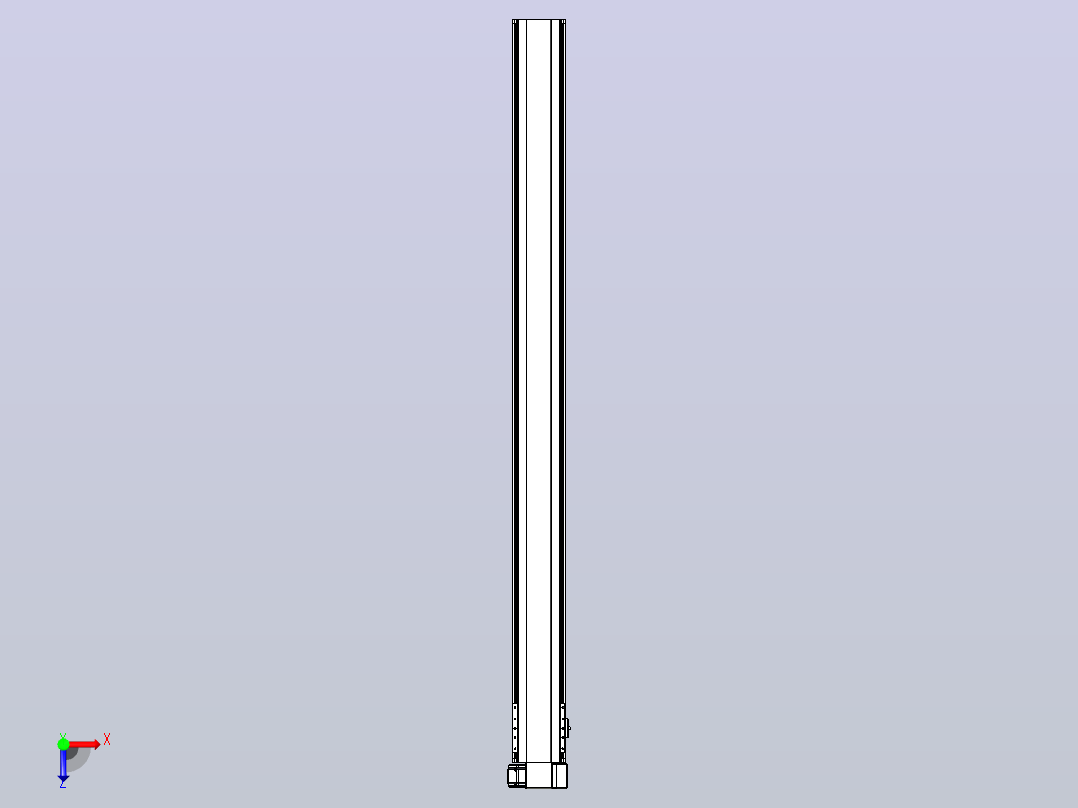皮带直线轴半封闭可选导轨TPA-HNB-140D-120-L1750-RP-Y-P40-N3俯视图