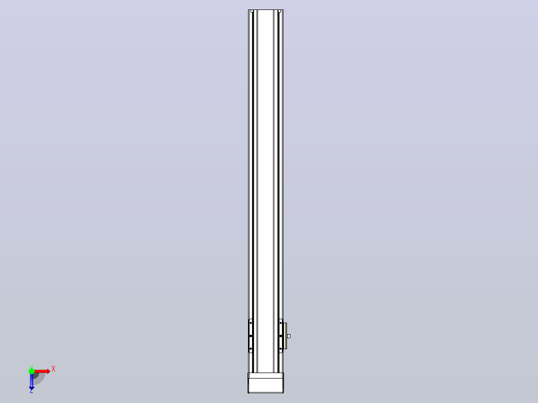日规模组半封闭丝杆TPA-HNR-65S-1610C-L550-MP-C-P20-N3俯视图