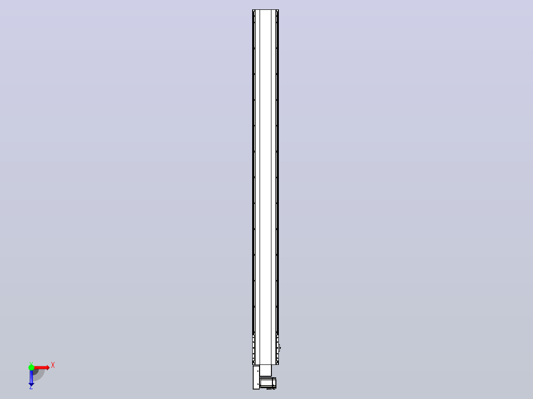 皮带直线轴半封闭可选导轨TPA-HNB-202D-140-L2400-ML-C-P75-N3俯视图