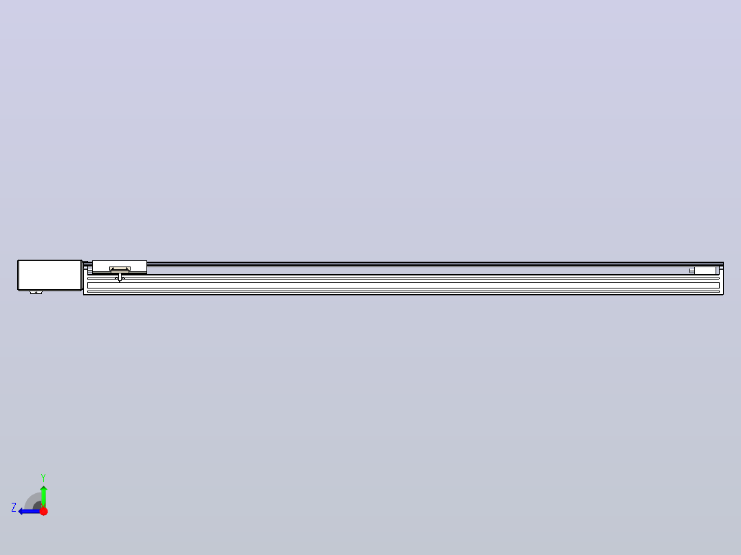 皮带直线轴半封闭可选导轨TPA-HNB-175D-140-L1550-MR-C-P75-N3右视图